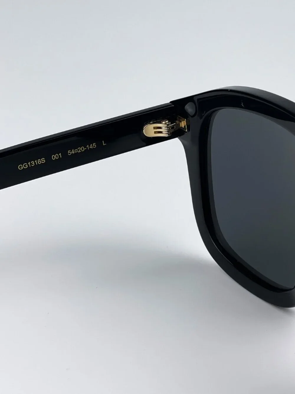GUCCI GG1316S 001 BLACK GREY SQUARE UNISEX SUNGLASSES